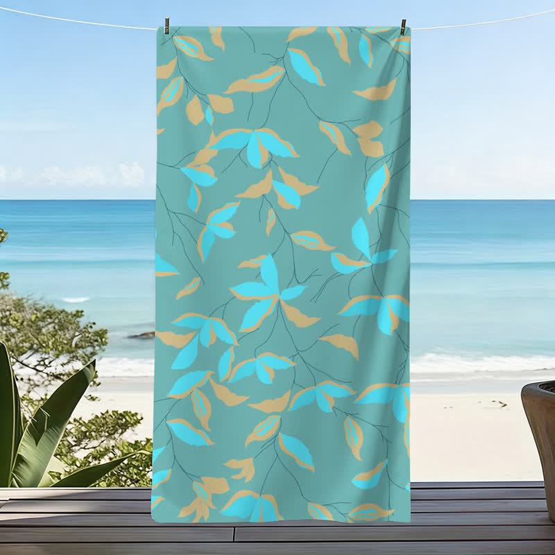 Ownkoti Artistic Botanical Leaf Beach Towel - image 8