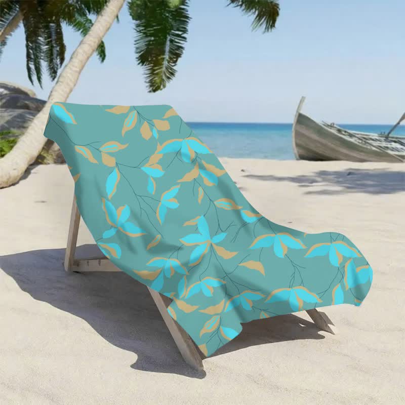 Ownkoti Artistic Botanical Leaf Beach Towel - image 6