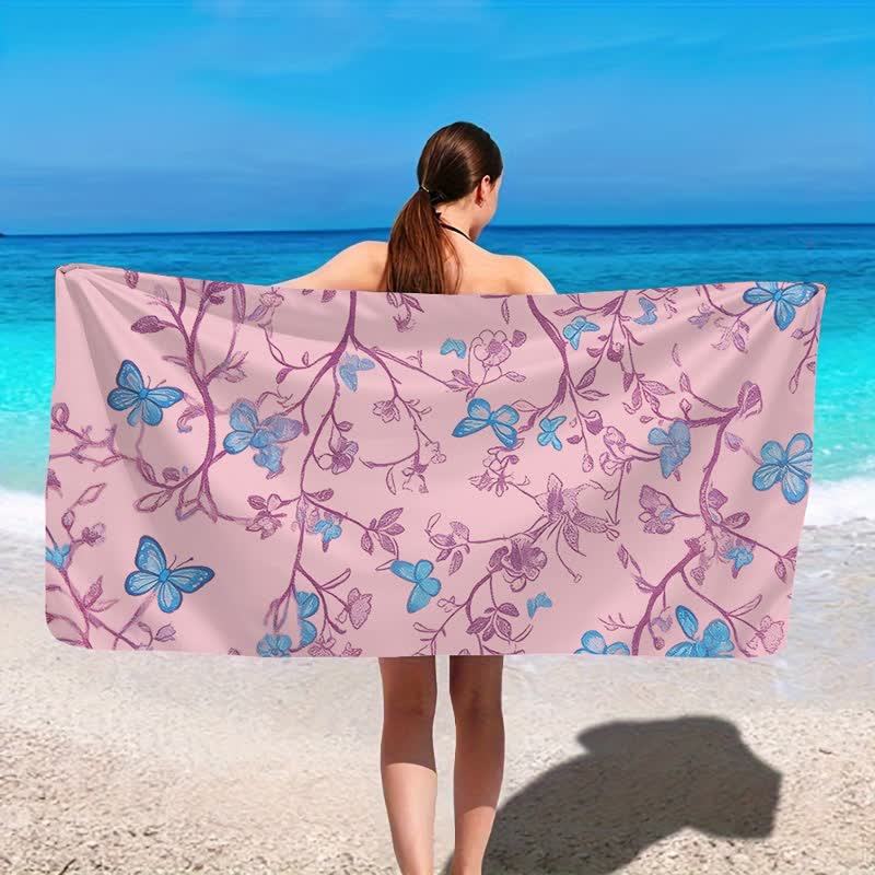 Ownkoti Country Floral & Butterfly Beach Towel - image 2