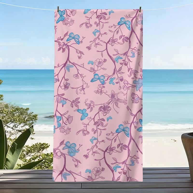 Ownkoti Country Floral & Butterfly Beach Towel - image 3