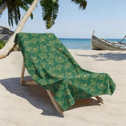 Ownkoti Line Art Ginkgo Leaf Beach Towel - image 9