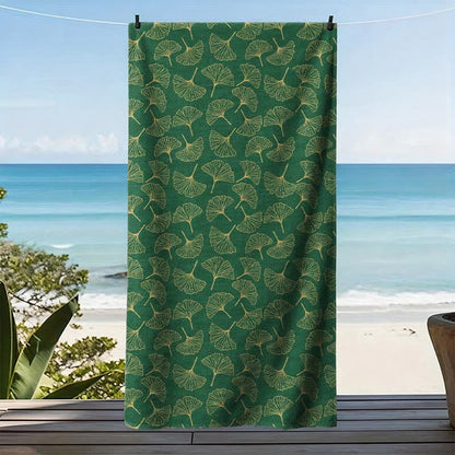 Ownkoti Line Art Ginkgo Leaf Beach Towel - image 11