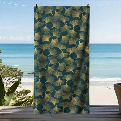 Ownkoti Artistic Line Art Ginkgo Beach Towel - image 15