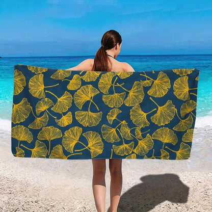 Ownkoti Rustic Ginkgo Biloba Beach Towel - image 14