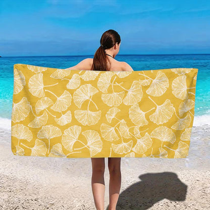 Ownkoti Rustic Ginkgo Biloba Beach Towel - image 6