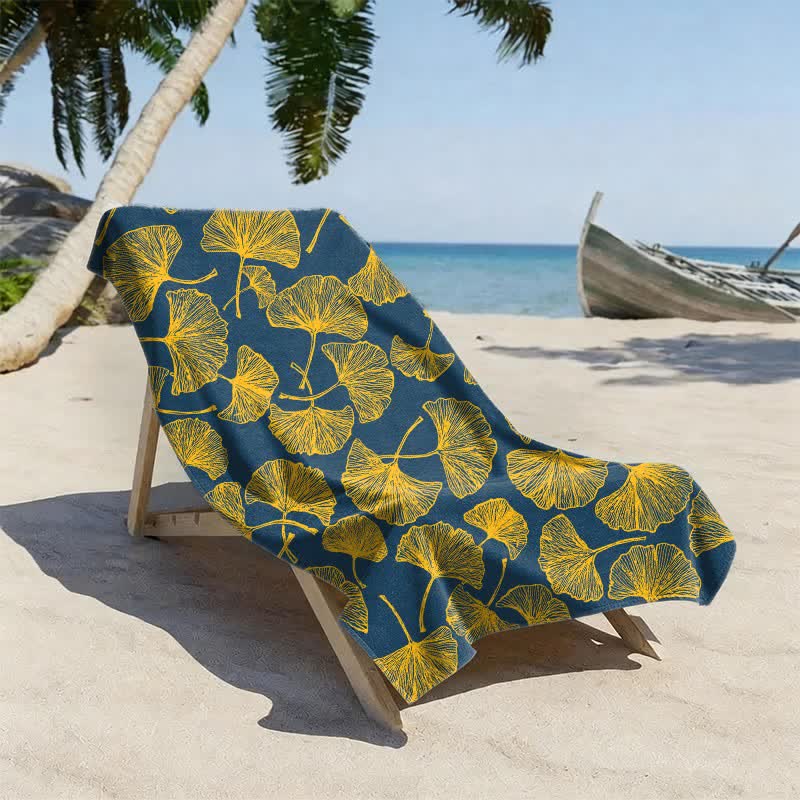 Ownkoti Rustic Ginkgo Biloba Beach Towel - image 13
