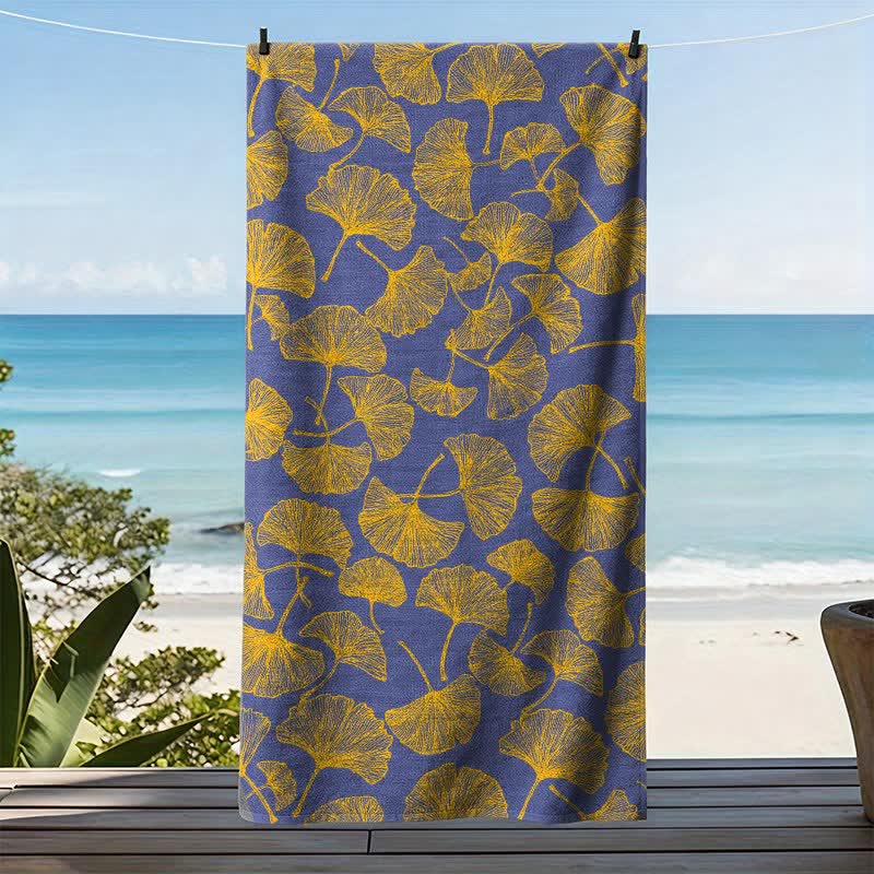Ownkoti Rustic Ginkgo Biloba Beach Towel - image 11