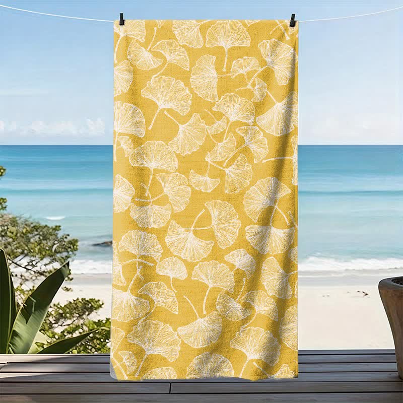 Ownkoti Rustic Ginkgo Biloba Beach Towel - image 7