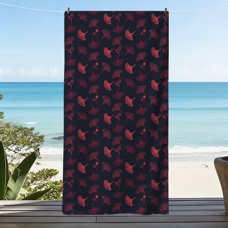 Ownkoti Botanical Ginkgo Leaf Beach Towel - image 7