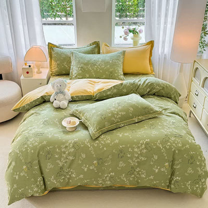 Ownkoti Bunny & Leaf Brushed Cotton Bedding Set - image 1