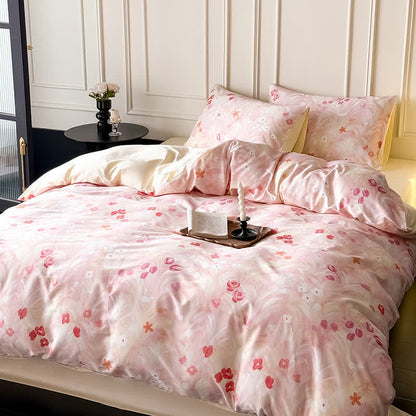 Ownkoti Elegant Pink Floral Cotton Bedding Set - image 4