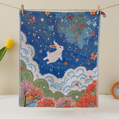 Ownkoti Cute Bunny Cotton Gauze Kitchen Towel - image 9