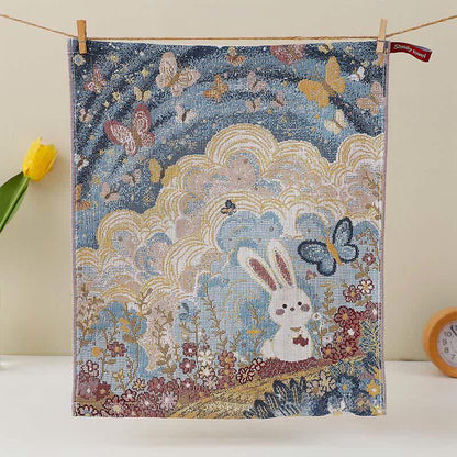 Ownkoti Cute Bunny Cotton Gauze Kitchen Towel - image 6