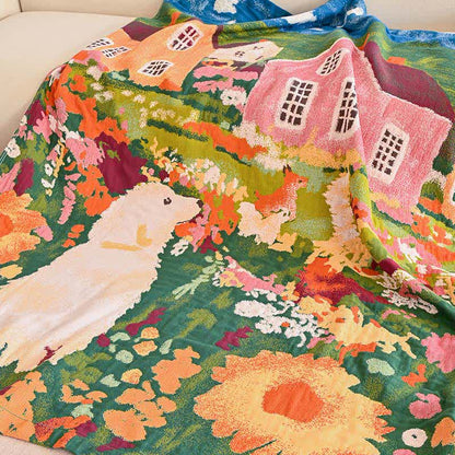Ownkoti Charming Spring Village Cotton Blanket - image 3