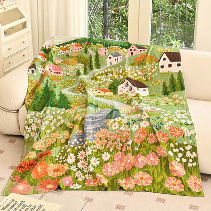 Ownkoti Fairytale Village Pure Cotton Blanket - 59"WX78"L - image 0