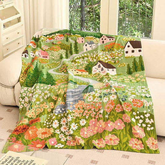 Ownkoti Fairytale Village Pure Cotton Blanket - 59"WX78"L - image 0