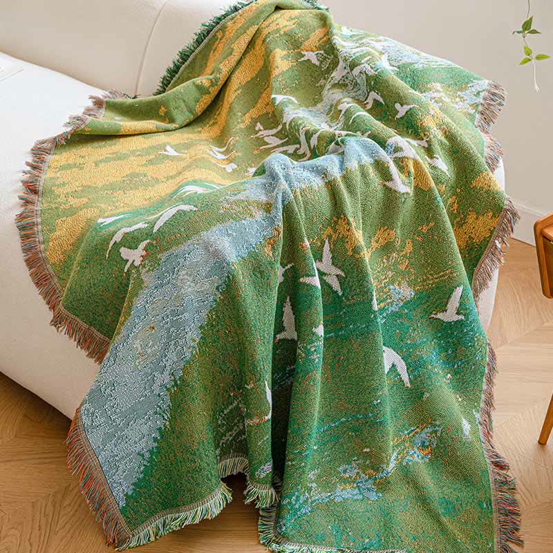 Ownkoti Oil Painting Style Bird Throw Blanket - image 5