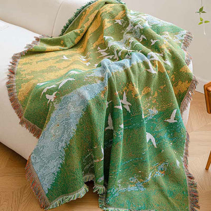 Ownkoti Oil Painting Style Bird Throw Blanket - image 5