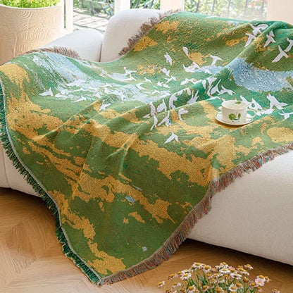 Ownkoti Oil Painting Style Bird Throw Blanket - image 1
