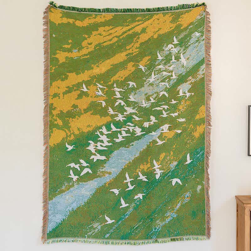 Ownkoti Oil Painting Style Bird Throw Blanket - image 6
