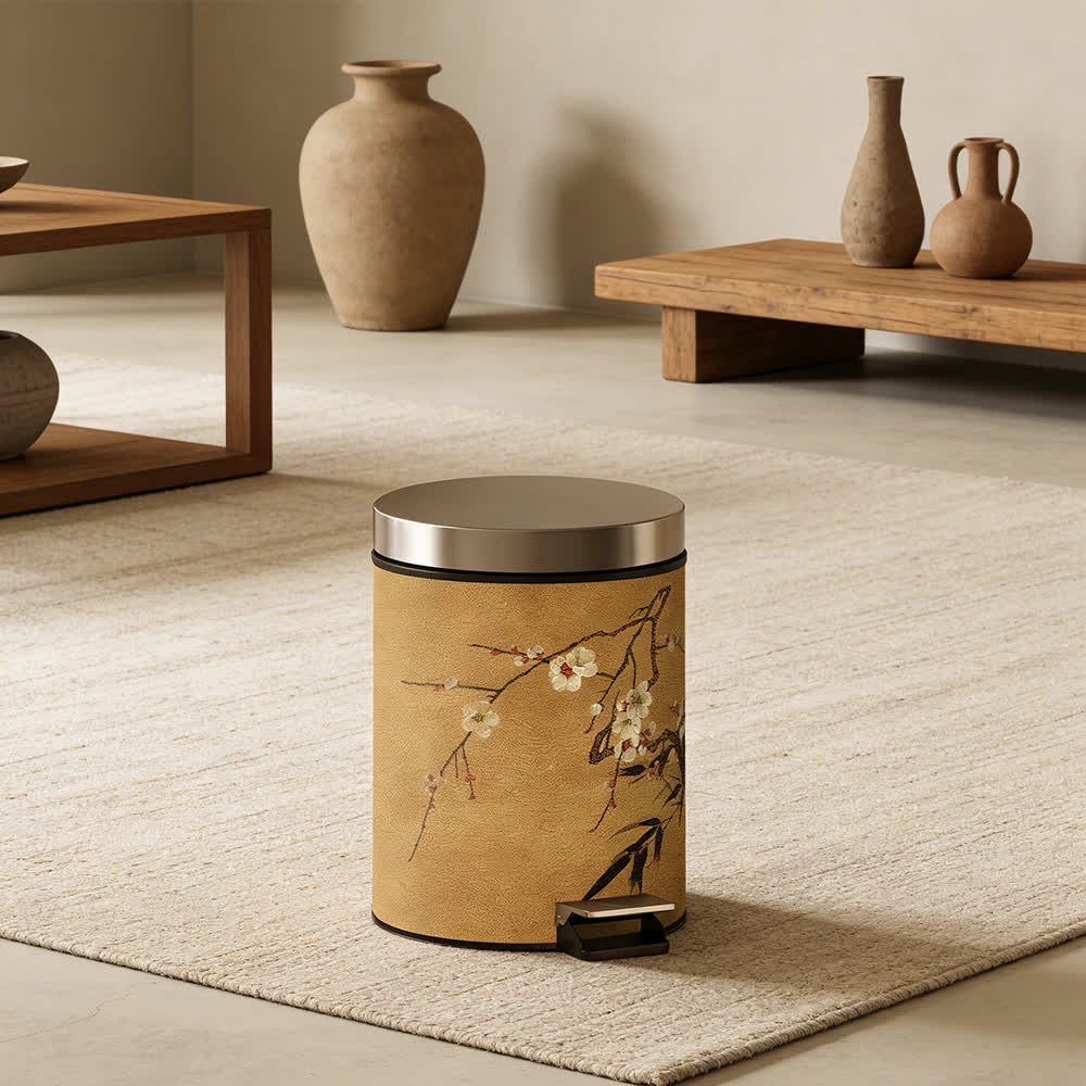 Ownkoti Oriental Plum Blossom Leather Trash Can  - image 5