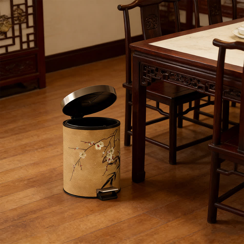 Ownkoti Oriental Plum Blossom Leather Trash Can  - image 6
