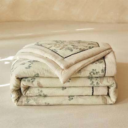 Ownkoti Fruit & Leaf Cotton Linen Quilt - image 1