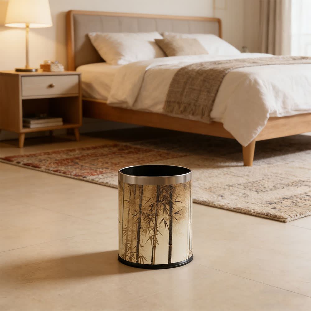 Ownkoti Oriental Bamboo Shadow Decorative Trash Can - image 2