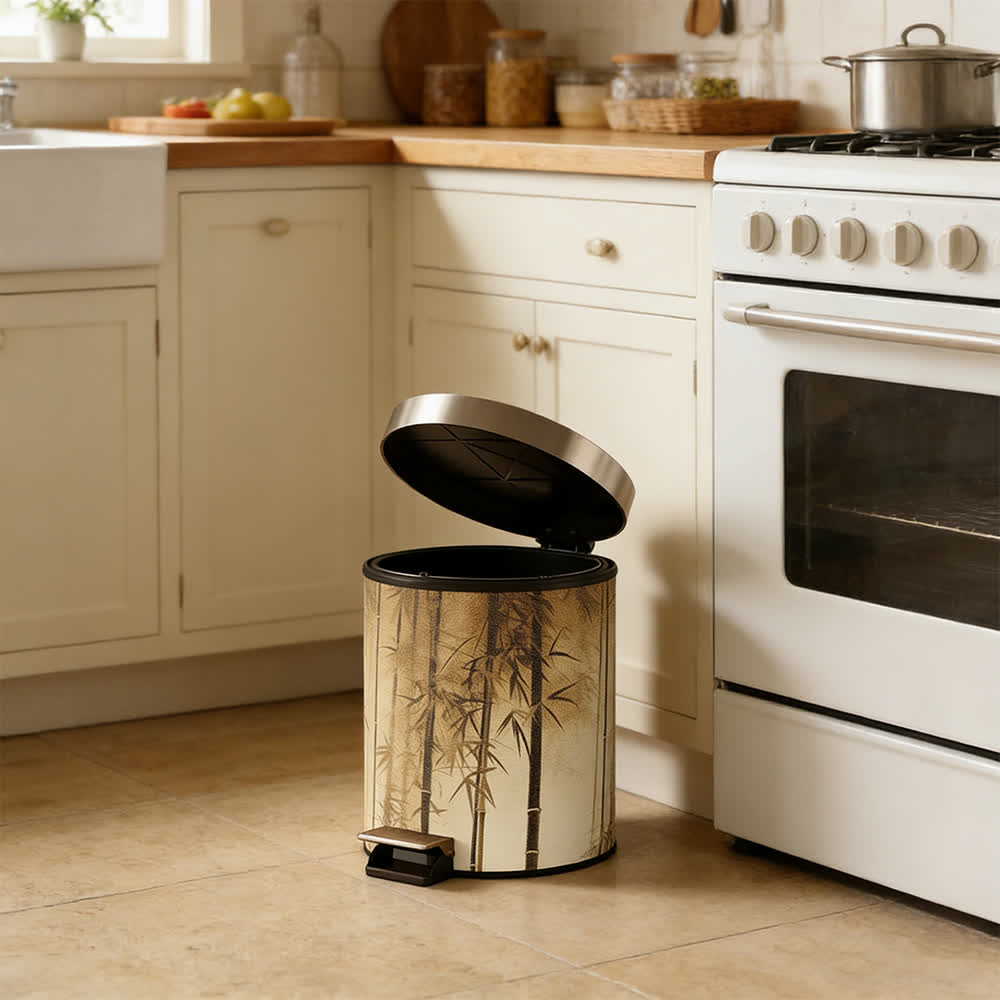 Ownkoti Oriental Bamboo Shadow Decorative Trash Can - image 4