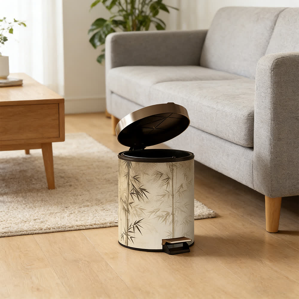 Ownkoti Oriental Bamboo Shadow Decorative Trash Can - image 14