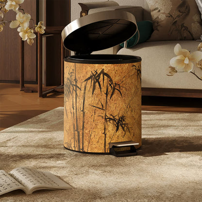 Ownkoti Oriental Zen Bamboo Print Leather Trash Can  - image 12