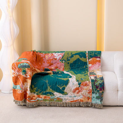 Ownkoti Mushroom & Bunny Cotton Gauze Quilt Blanket - image 3