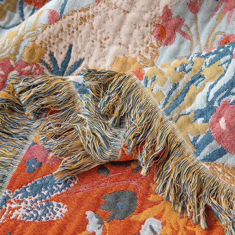 Ownkoti Country Floral & Bunny Cotton Gauze Quilt Blanket - image 6