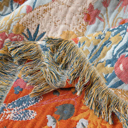 Ownkoti Country Floral & Bunny Cotton Gauze Quilt Blanket - image 6