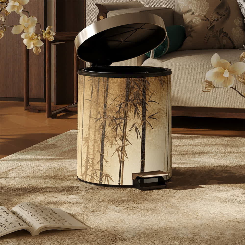 Ownkoti Oriental Bamboo Shadow Decorative Trash Can - image 6