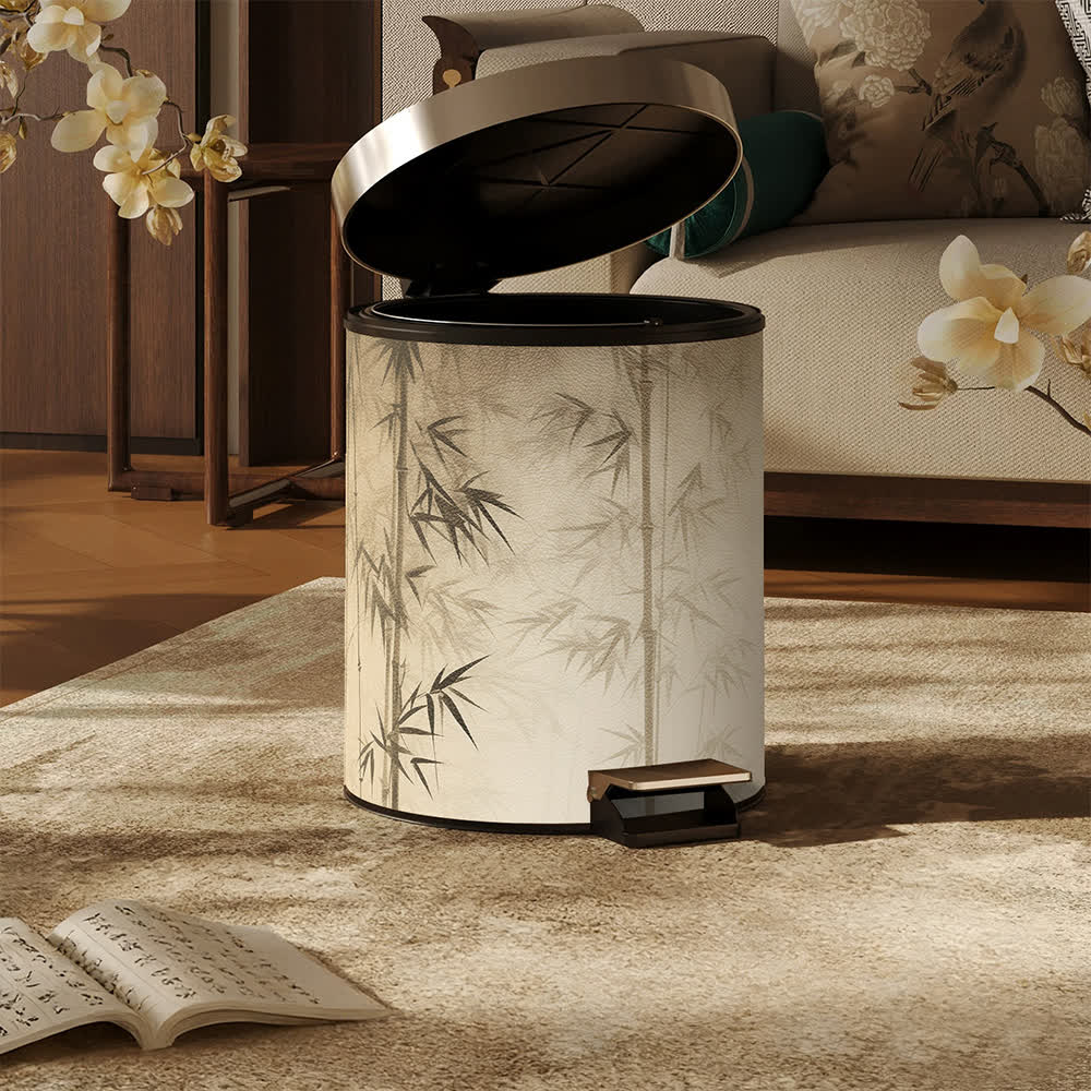 Ownkoti Oriental Bamboo Shadow Decorative Trash Can – ownkoti
