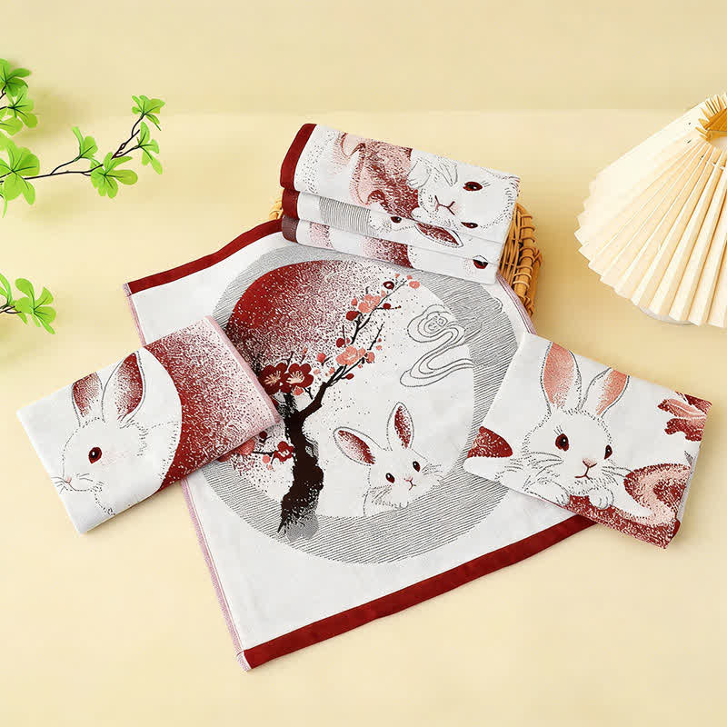 Ownkoti Eastern Bunny Cotton Gauze Kitchen Towel(3PCS) - image 1