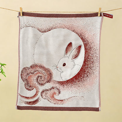 Ownkoti Eastern Bunny Cotton Gauze Kitchen Towel(3PCS) - Beige - Cloud & Bunny - 13 " x 15" - image 8