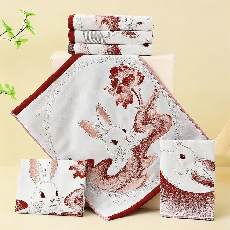 Ownkoti Eastern Bunny Cotton Gauze Kitchen Towel(3PCS) - image 2