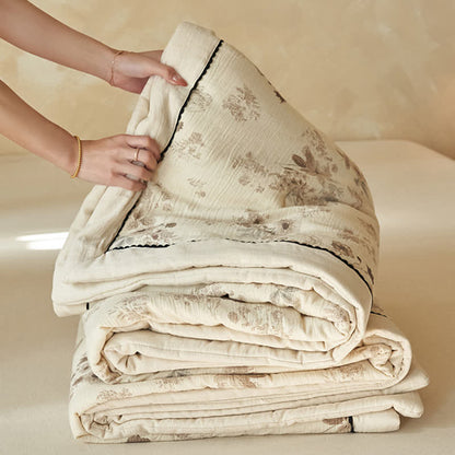 Ownkoti Elegant Soft Floral Cotton Linen Quilt - image 6