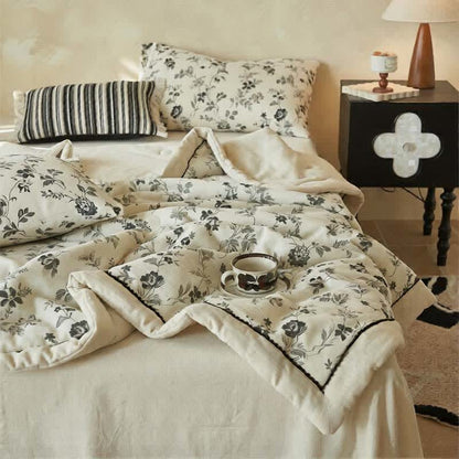Ownkoti Country Floral & Leaf Cotton Linen Quilt - image 6