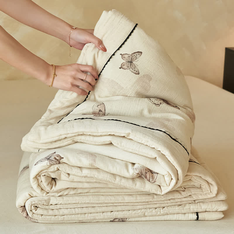 Ownkoti Dreamy Butterfly Cotton Linen Quilt - image 8