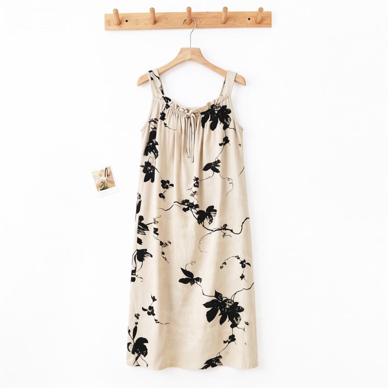Ownkoti Ink Wash Floral Sleeveless Nightgown - image 1