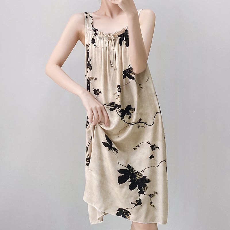 Ownkoti Ink Wash Floral Sleeveless Nightgown - image 5