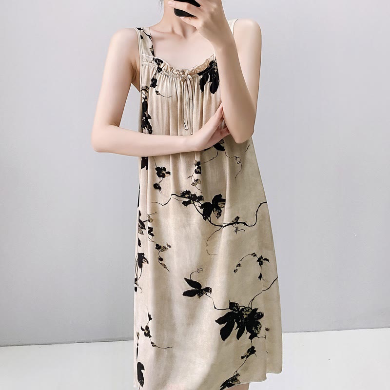 Ownkoti Ink Wash Floral Sleeveless Nightgown - image 4
