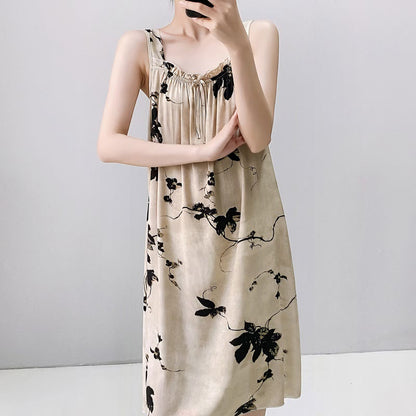 Ownkoti Ink Wash Floral Sleeveless Nightgown - image 4
