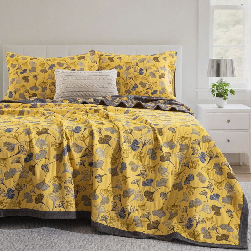Ownkoti Country Ginkgo Biloba Organic Cotton Quilt - image 11