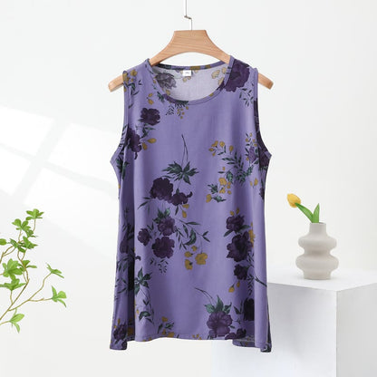 Ownkoti Purple Floral Tank & Pants Pajamas - image 4