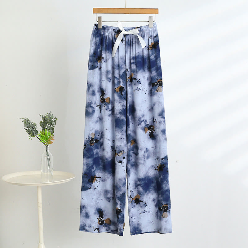 Ownkoti Blue Tie-Dye Tank & Pants Pajama Set - image 5