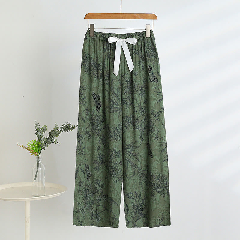 Ownkoti Green Botanical Butterfly Tank & Pants Pajamas - image 4
